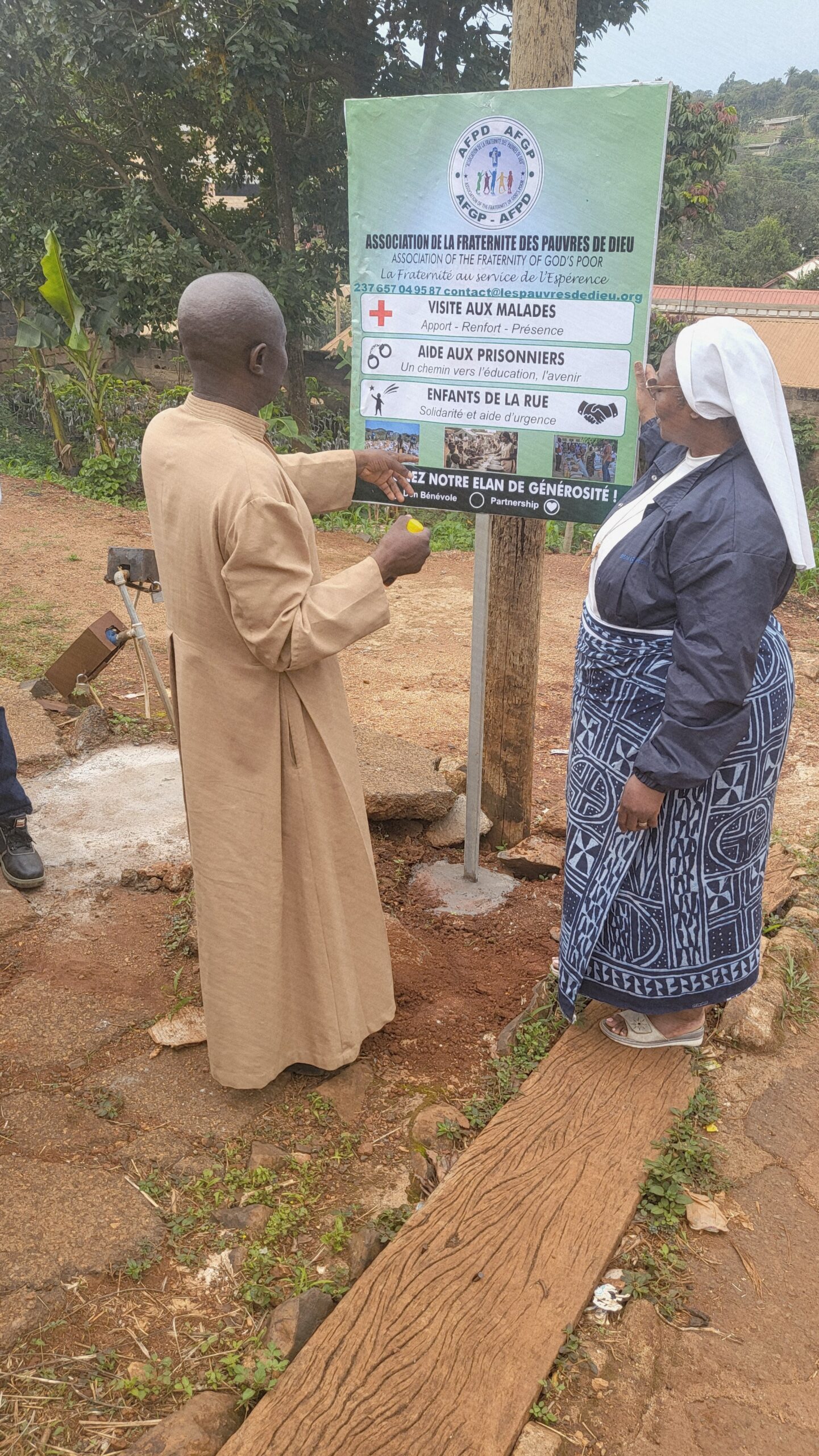 Photo de la vie communautaire de l'Association des Pauvres de Dieu.