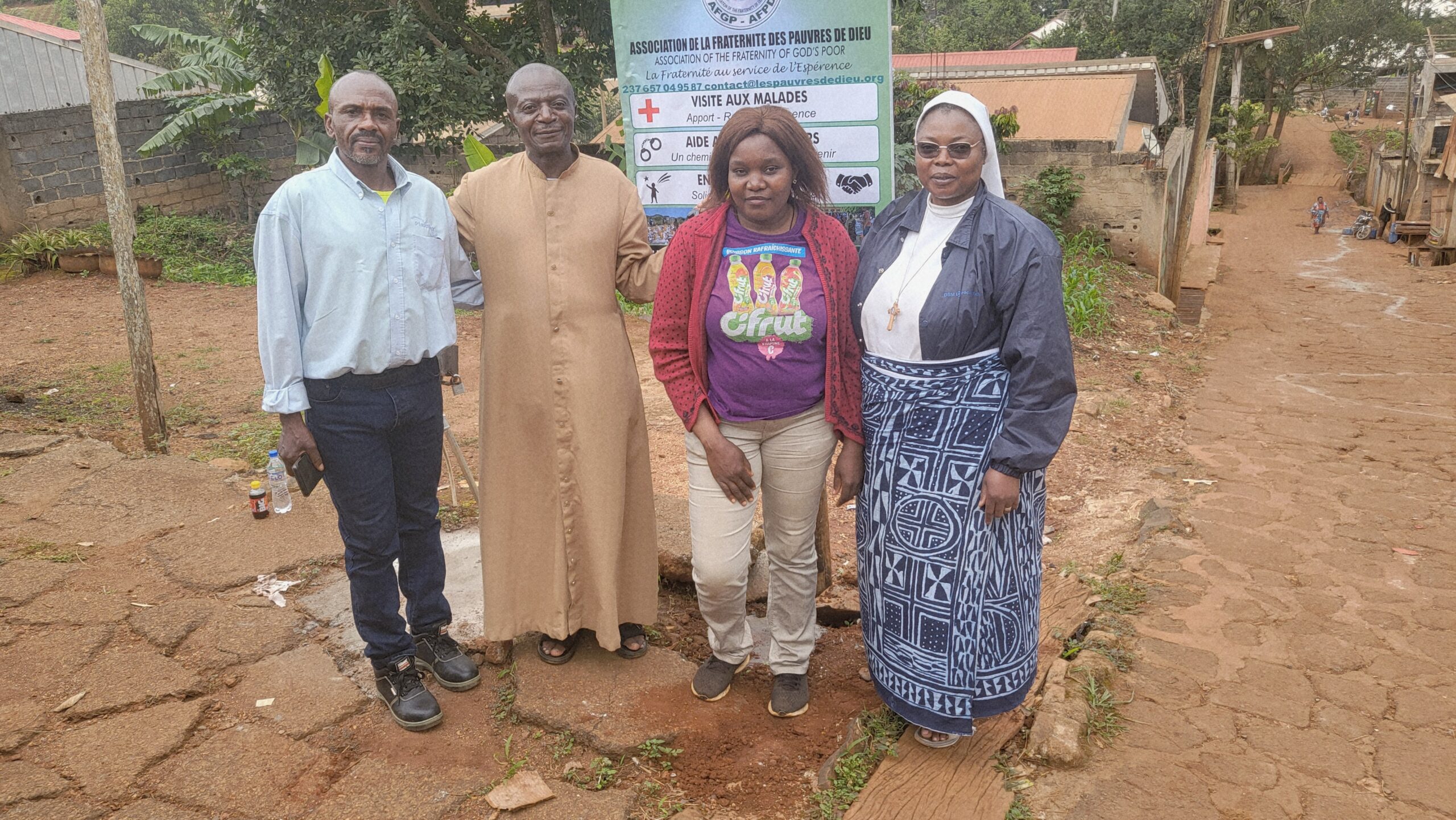 Photo de la vie communautaire de l'Association des Pauvres de Dieu.